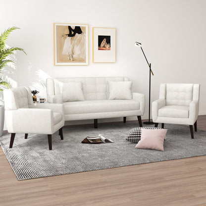 Cotton/ Linen Look Fabric Modern Accent Chair Armchair