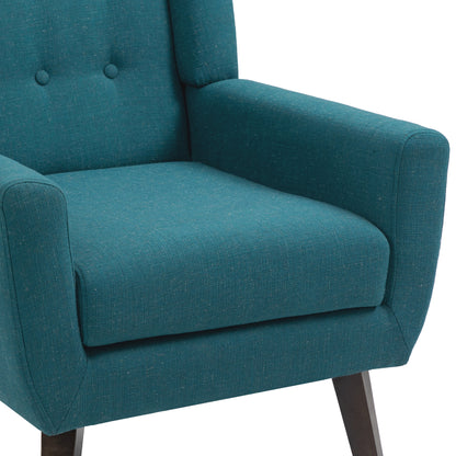 Cotton/ Linen Look Fabric Modern Accent Chair Armchair