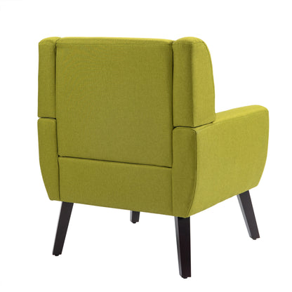Cotton/ Linen Look Fabric Modern Accent Chair Armchair