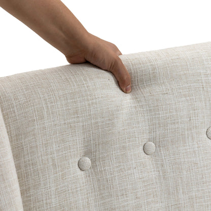 Cotton/ Linen Look Fabric Modern Accent Chair Armchair