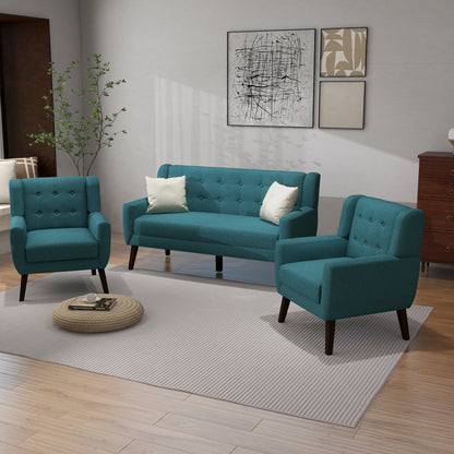 Cotton/ Linen Look Fabric Modern Accent Chair Armchair