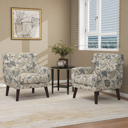 Cotton/ Linen Look Fabric Modern Accent Chair Armchair