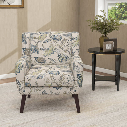 Cotton/ Linen Look Fabric Modern Accent Chair Armchair