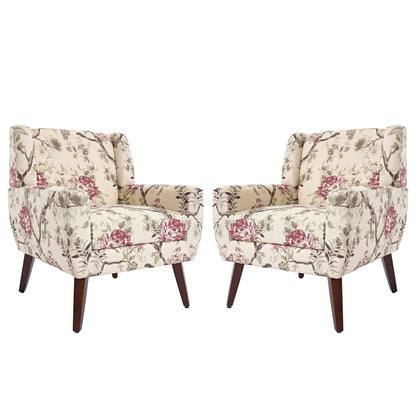 Cotton/ Linen Look Fabric Modern Accent Chair Armchair