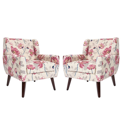 Cotton/ Linen Look Fabric Modern Accent Chair Armchair