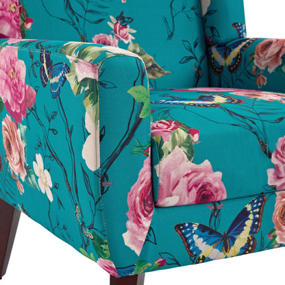 Cotton/ Linen Look Fabric Modern Accent Chair Armchair