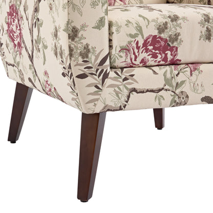 Cotton/ Linen Look Fabric Modern Accent Chair Armchair
