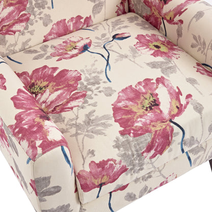 Cotton/ Linen Look Fabric Modern Accent Chair Armchair