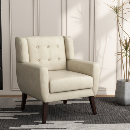 Cotton/ Linen Look Fabric Modern Accent Chair Armchair