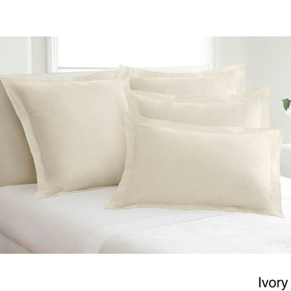 Cotton Blend Poplin Tailored Decorative Pillow Shams (Pack of 2)