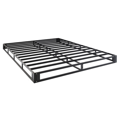 CraftPorch 5-Inch Metal Box Spring with Warm Grey Linen Cover