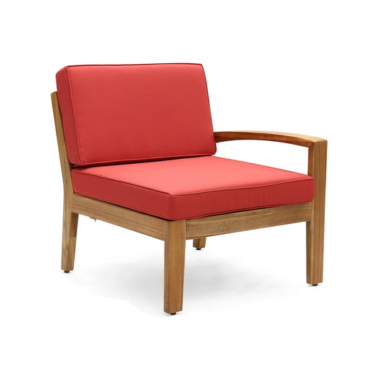 Ensemble canapé-lit Creta avec accoudoirs gauche et droit, 76 cm, amovible, rouge-brun