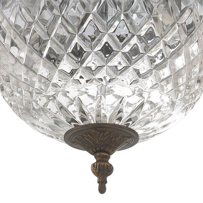 Crystorama 2 Light Crystal Flush Mount - 10W x 8H x 10D