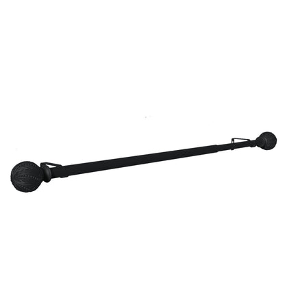 Debuono Black Adjustable Curtain Rod with Final Set
