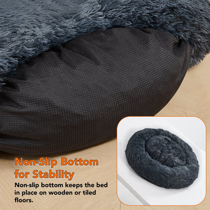 Deconovo Calming Donut Pet Bed OEKO-TEX Plush Washable