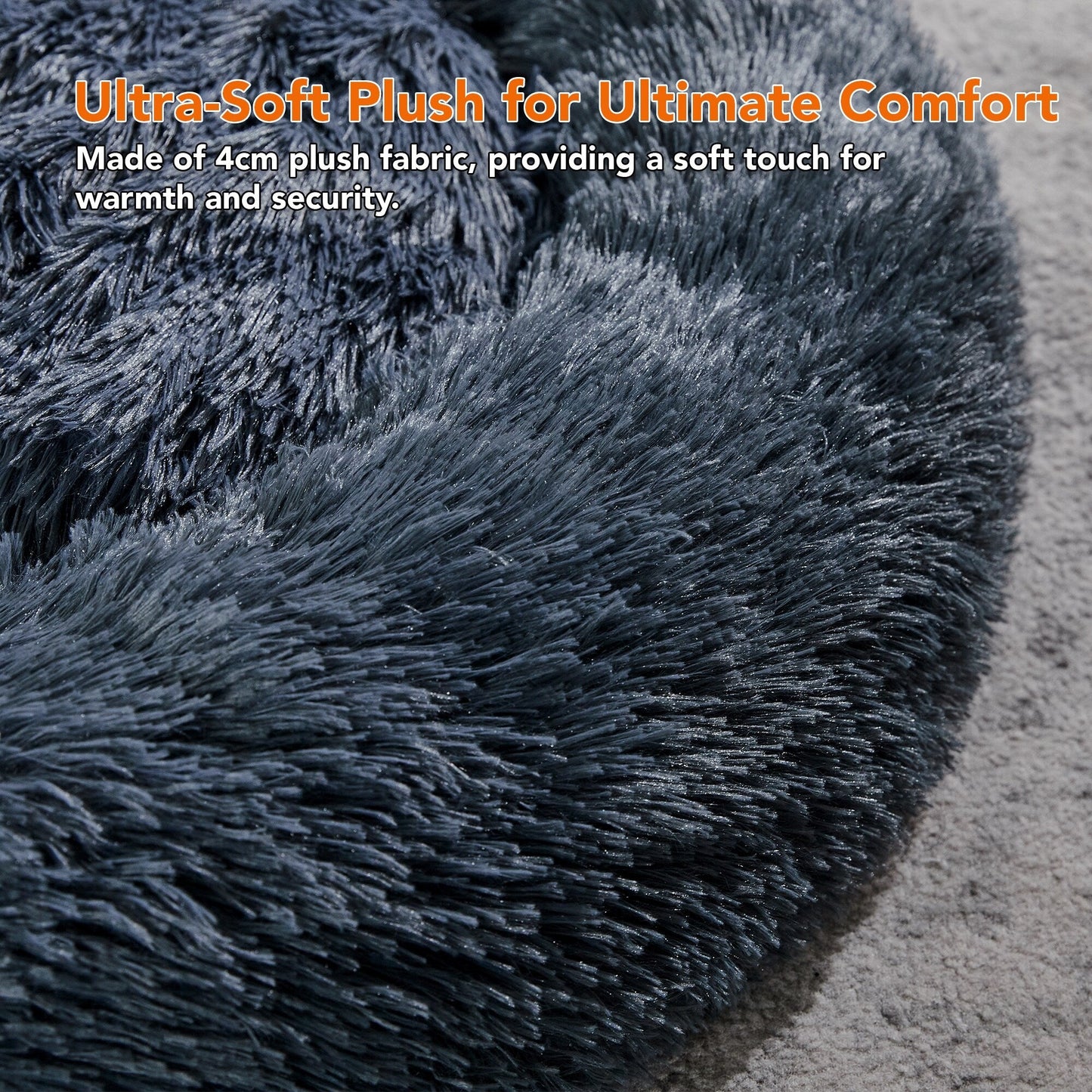Deconovo Calming Donut Pet Bed OEKO-TEX Plush Washable