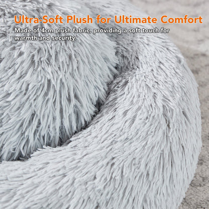 Deconovo Calming Donut Pet Bed OEKO-TEX Plush Washable