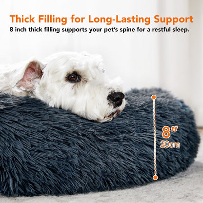 Deconovo Calming Donut Pet Bed OEKO-TEX Plush Washable