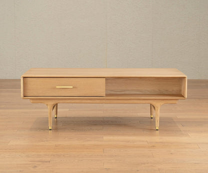 Table basse de rangement Hendrick II - Chêne blanc