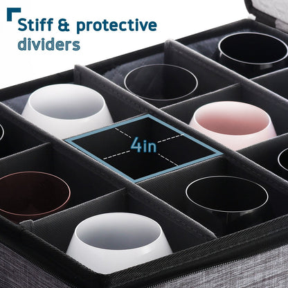 StorageBud Dinnerware Storage Containers - Stackable Holders for Plates, Cups, Flatware, Stemware, & Platter Sets
