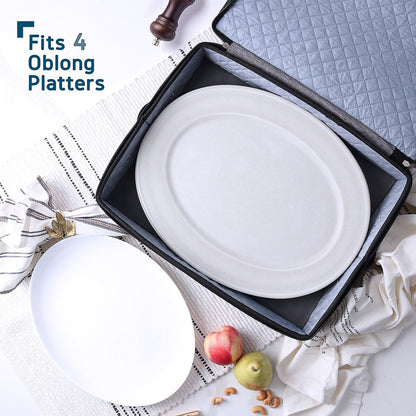 StorageBud Dinnerware Storage Containers - Stackable Holders for Plates, Cups, Flatware, Stemware, & Platter Sets