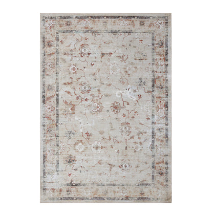 Superior Swan Floral Non-Slip Machine Washable Indoor Area Rug or Runner