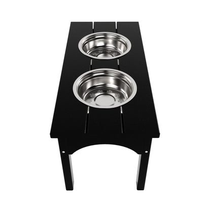 Polytrends Elevated Pet Feeder with Stainless Steel Bowls - N/A