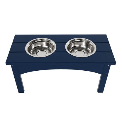 Polytrends Elevated Pet Feeder with Stainless Steel Bowls - N/A