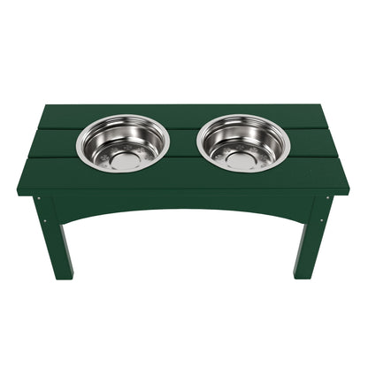 Polytrends Elevated Pet Feeder with Stainless Steel Bowls - N/A