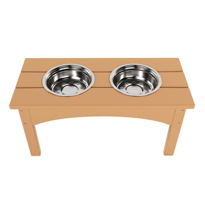Polytrends Elevated Pet Feeder with Stainless Steel Bowls - N/A