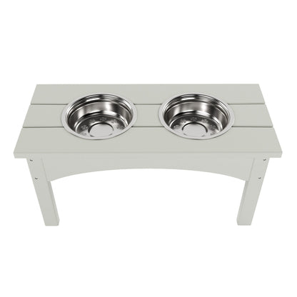Polytrends Elevated Pet Feeder with Stainless Steel Bowls - N/A