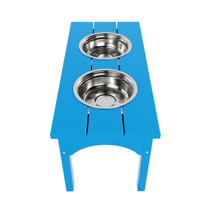 Polytrends Elevated Pet Feeder with Stainless Steel Bowls - N/A