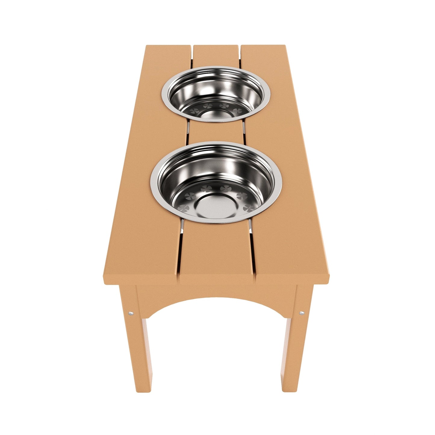 Polytrends Elevated Pet Feeder with Stainless Steel Bowls - N/A