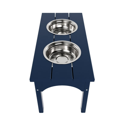 Polytrends Elevated Pet Feeder with Stainless Steel Bowls - N/A