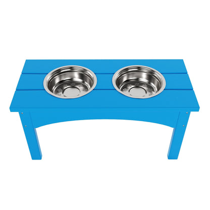 Polytrends Elevated Pet Feeder with Stainless Steel Bowls - N/A