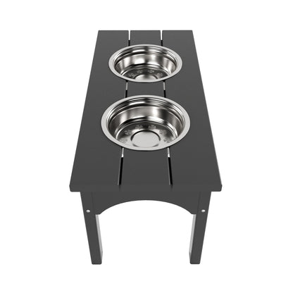 Polytrends Elevated Pet Feeder with Stainless Steel Bowls - N/A