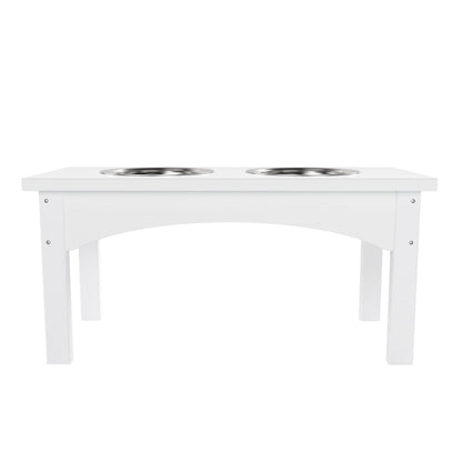 Polytrends Elevated Pet Feeder with Stainless Steel Bowls - N/A