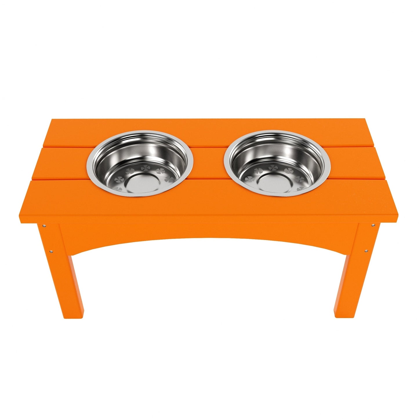 Polytrends Elevated Pet Feeder with Stainless Steel Bowls - N/A