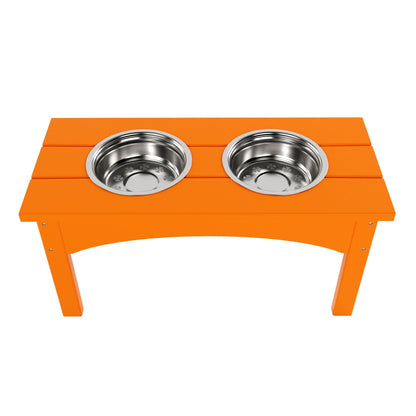 Polytrends Elevated Pet Feeder with Stainless Steel Bowls - N/A