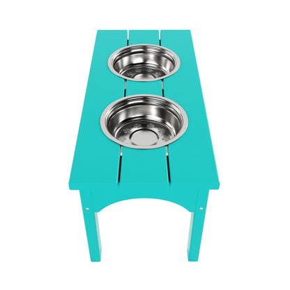 Polytrends Elevated Pet Feeder with Stainless Steel Bowls - N/A