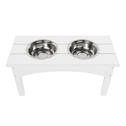 Polytrends Elevated Pet Feeder with Stainless Steel Bowls - N/A