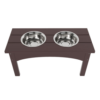 Polytrends Elevated Pet Feeder with Stainless Steel Bowls - N/A