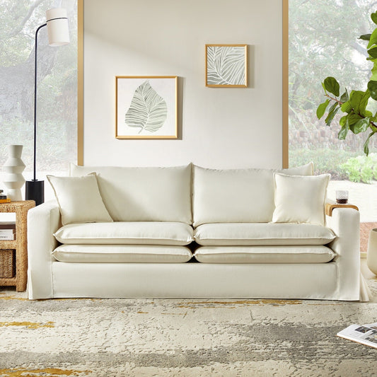 Canapé moderne Elias avec porte-gobelet et coussins réversibles par HULALA HOME