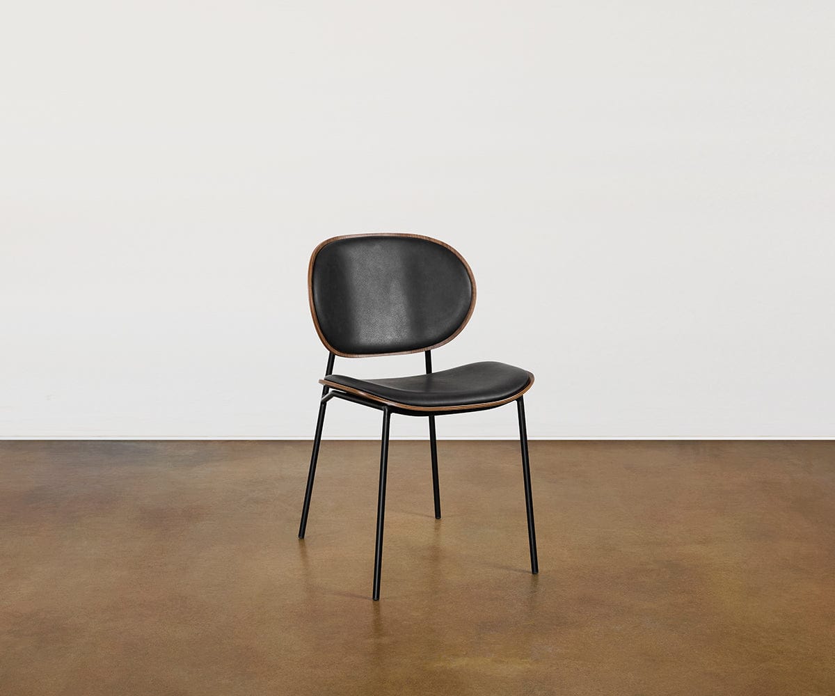 Chaise de salle à manger en cuir Idona