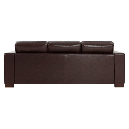 Canapé surdimensionné en cuir véritable - Confort ultime Canapé de salon milieu du siècle Canapé moderne avec pieds en blocs robustes