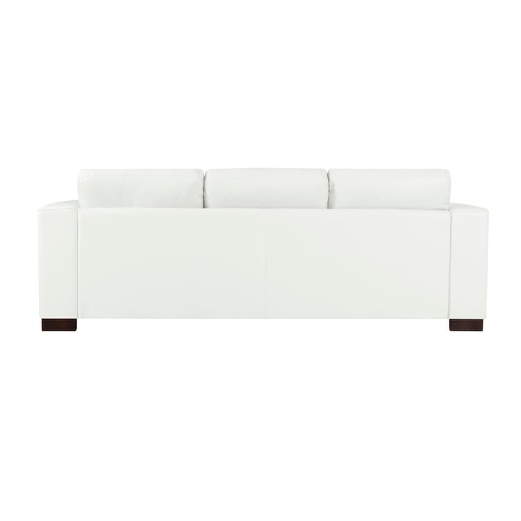 Canapé surdimensionné en cuir véritable - Confort ultime Canapé de salon milieu du siècle Canapé moderne avec pieds en blocs robustes