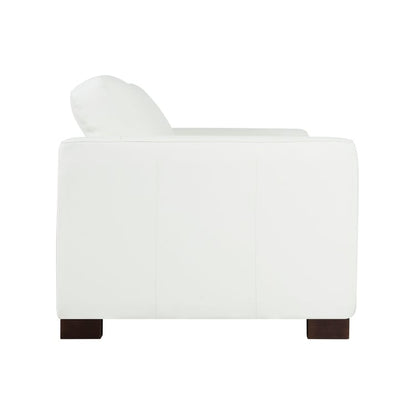 Canapé surdimensionné en cuir véritable - Confort ultime Canapé de salon milieu du siècle Canapé moderne avec pieds en blocs robustes