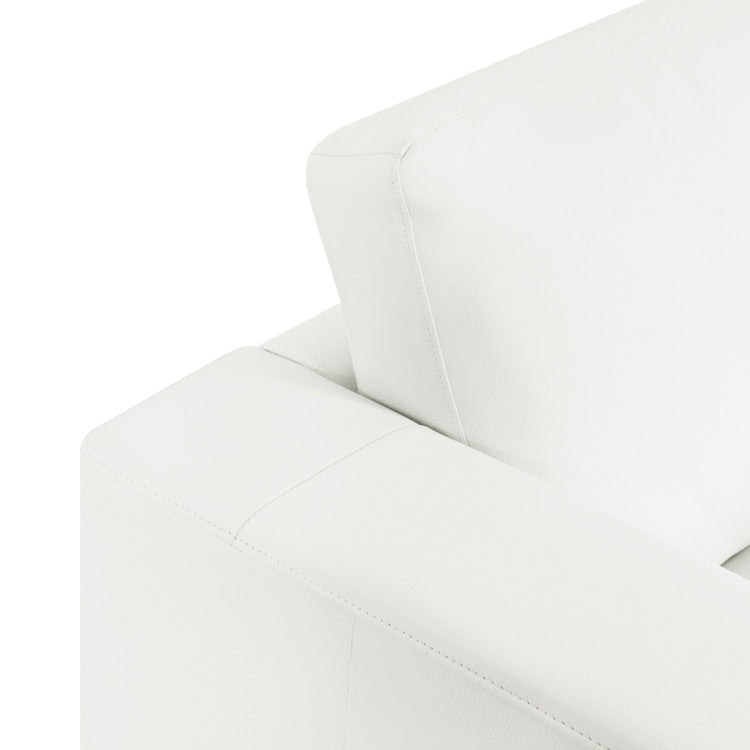 Canapé surdimensionné en cuir véritable - Confort ultime Canapé de salon milieu du siècle Canapé moderne avec pieds en blocs robustes