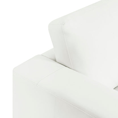 Canapé surdimensionné en cuir véritable - Confort ultime Canapé de salon milieu du siècle Canapé moderne avec pieds en blocs robustes
