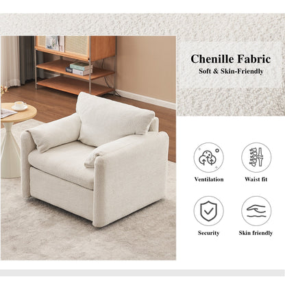 GDFStudio - Canapé Chloé confortable en chenille - Ensemble de canapés rembourrés modernes